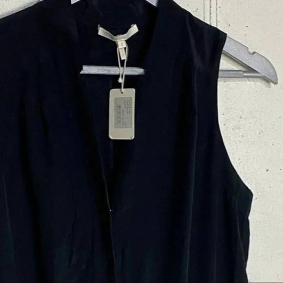 Maje 2 black silk sleeveless jumpsuit with pockets NEW - Picture 12 of 15